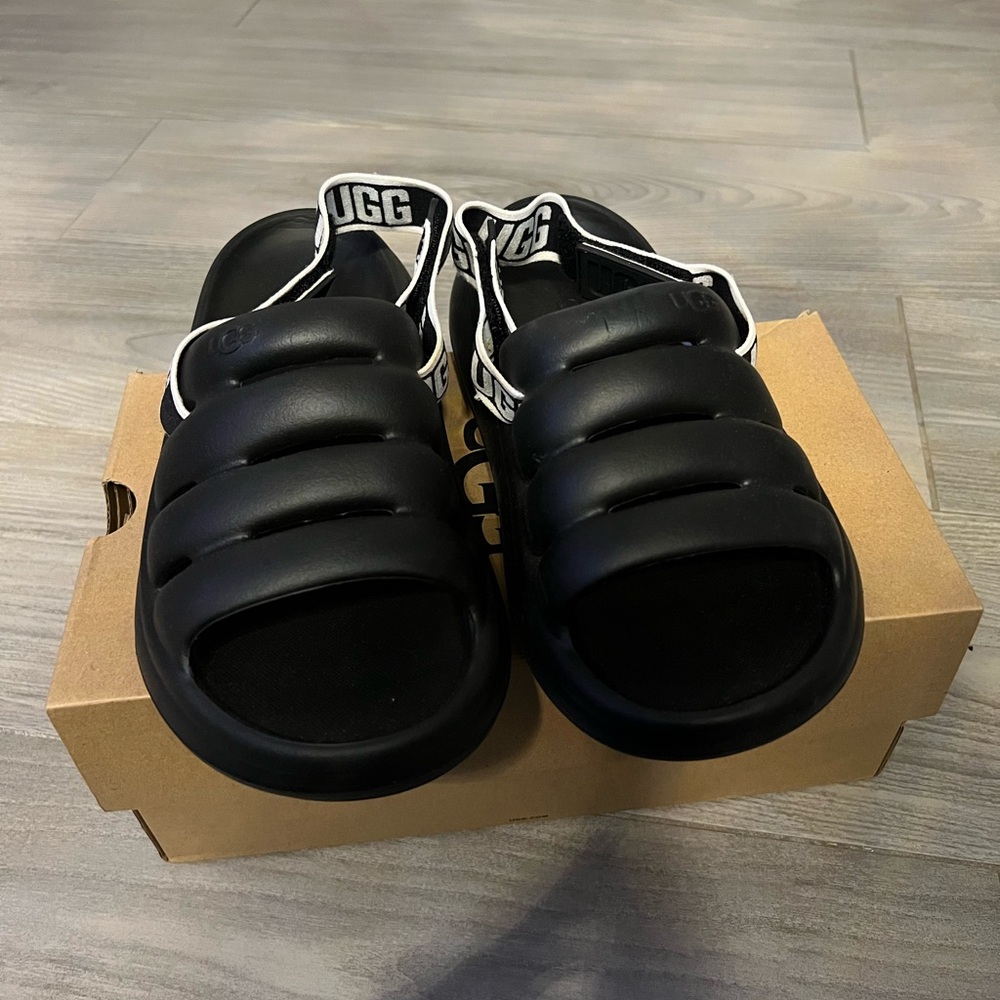 UGG Black Slide Sandals